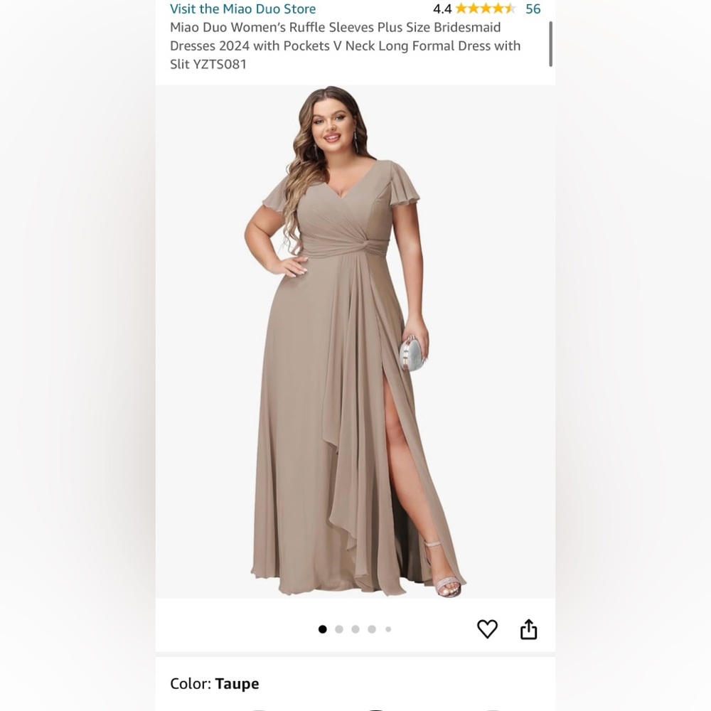 Taupe Formal dress